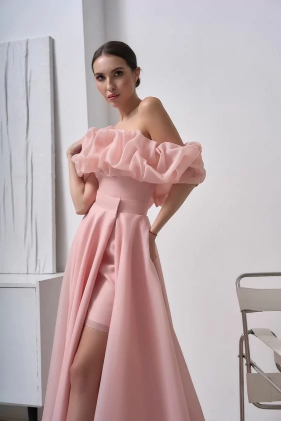Вечернее платье 351-12-pink