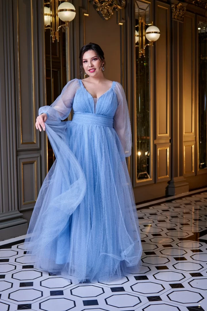 Вечернее платье 309-10-xl-blue